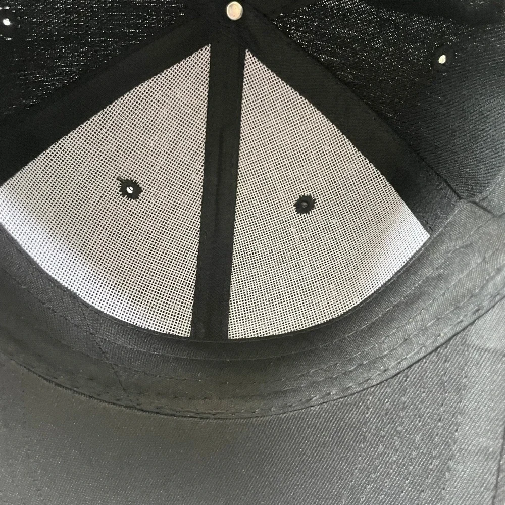 Unbranded Baseball Cap Mens OS Black Acrylic Wool Blend Adjustable Hook Loop Hat